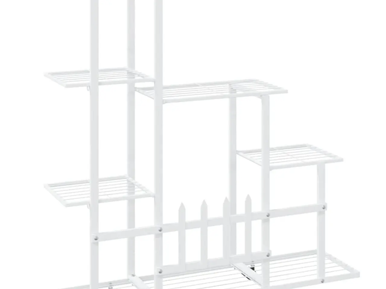 Billede 5 - Blomsterstativ med hjul - hvid, 94,5 x 25 x 92,5 cm