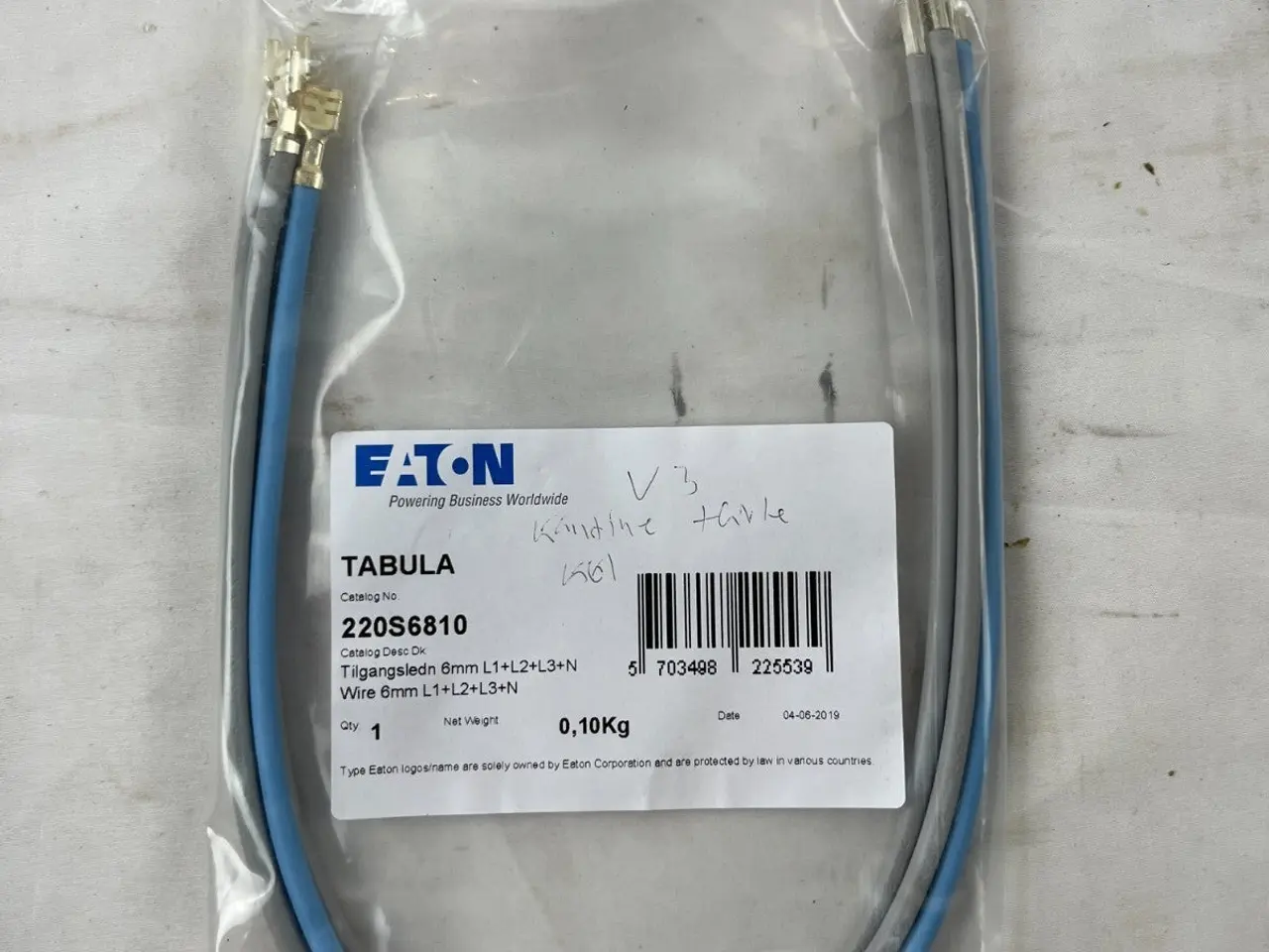 Billede 2 - Eaton 220S6810 Tabula Feed kabel 6mm² L1+L2+L3+N
