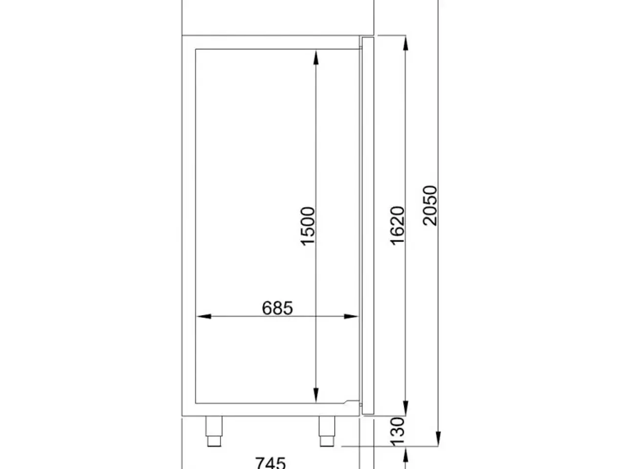 Billede 2 - Industrifryseskab med glas dør 1400 L