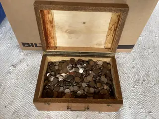 Mønter blandet 1.250.kr.