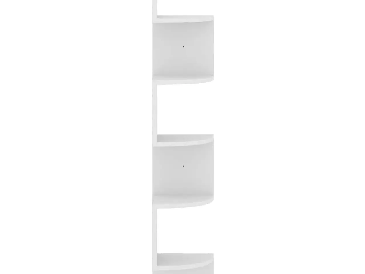 Billede 4 - Væghængt hjørnehylde 19x19x123 cm konstrueret træ hvid