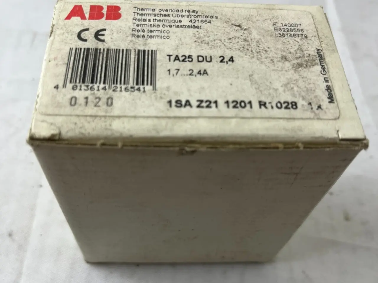 Billede 3 - ABB TA25DU-2.4 Thermal Overload relæ 1.7–2.4A ny