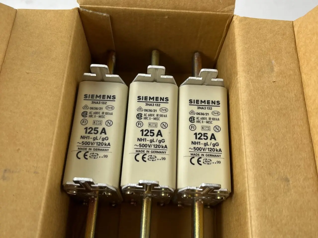 Billede 6 - Siemens 3NA3 132 NH1 Fuse 125A 500V gL/gG LV HRC