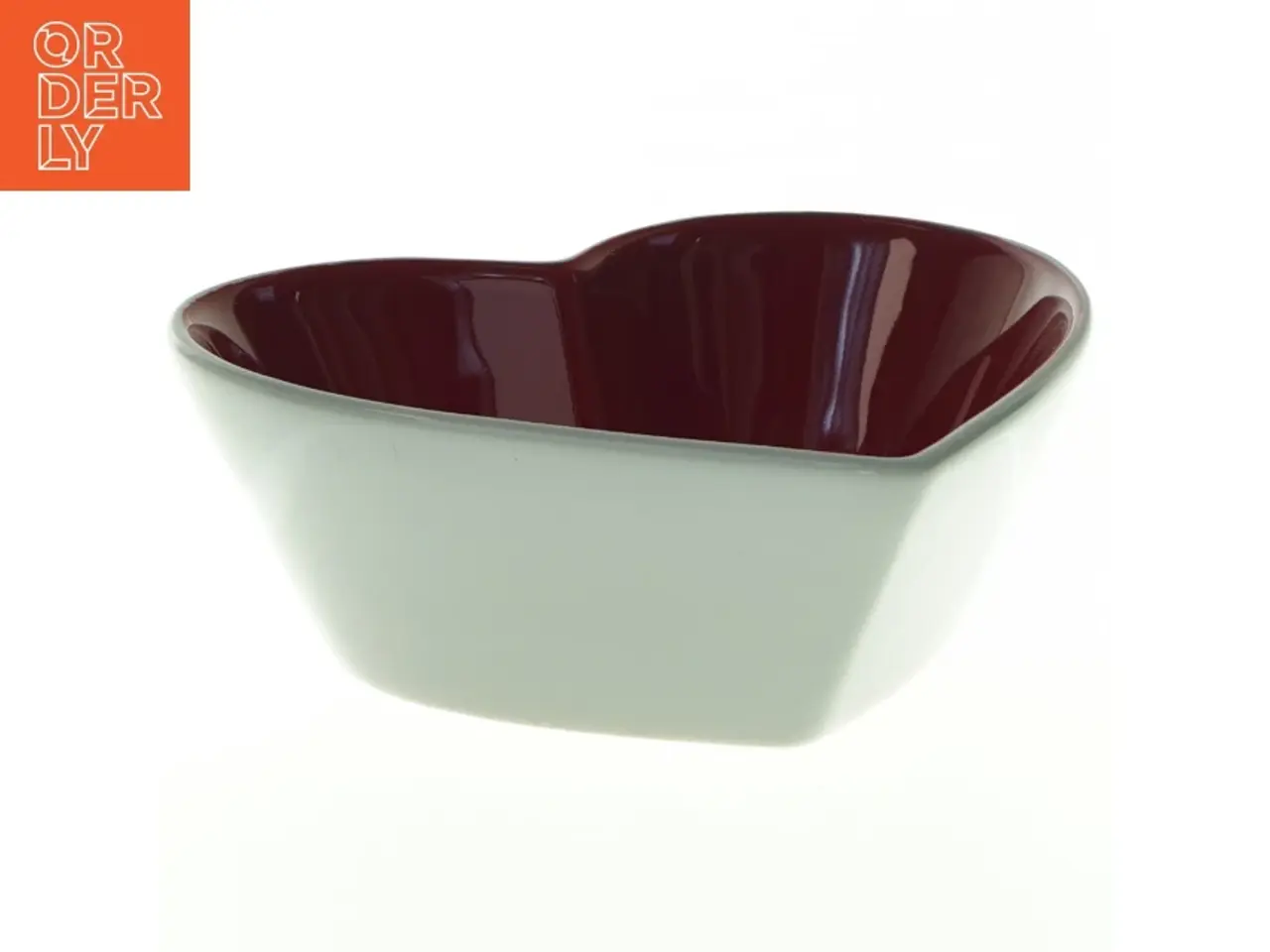Billede 1 - Hjerteformet dual-farvet skål fra Sagaform (str. 13 x. 11 cm)