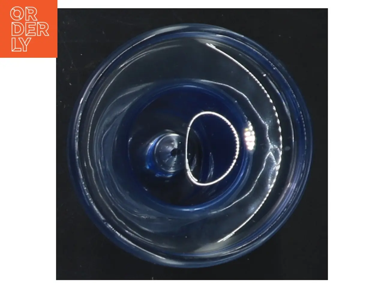 Billede 2 - Lille blå vase / lysholder (str. 8 cm)