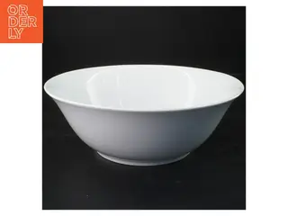 Hvid porcelænsskål (str. Ø 25,5x8 cm)