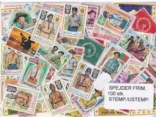 Spejder på Frimærker. St/ust. 100 stk.