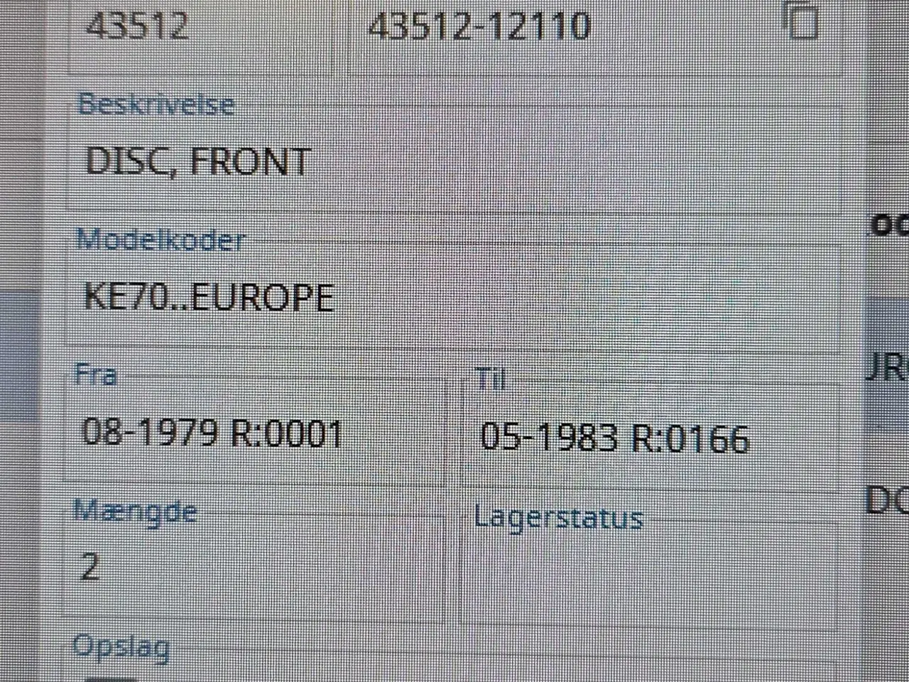 Billede 2 - KE70 årg. 79-83