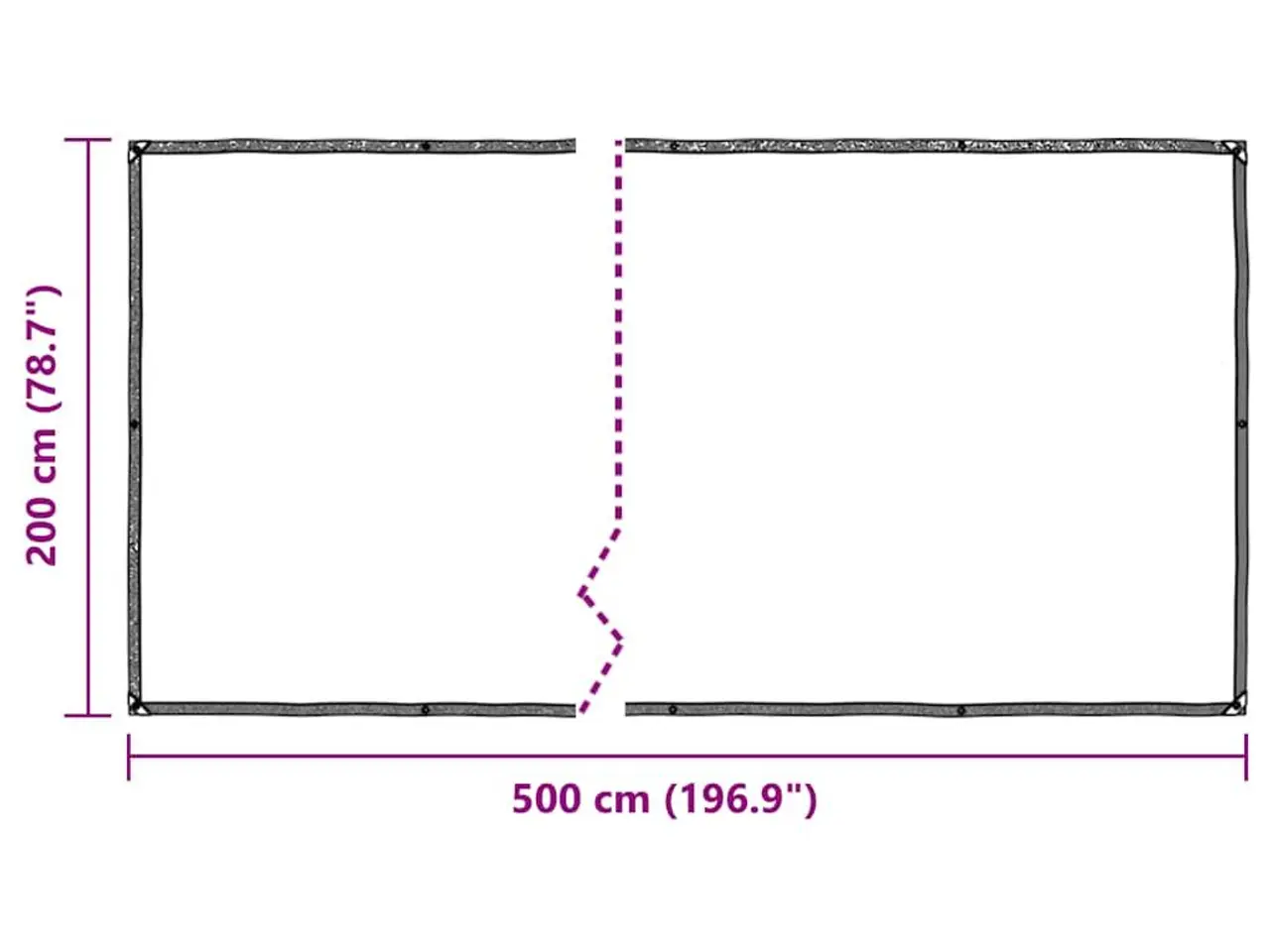 Billede 10 - Klar presenning med øjer 2 x 5 m - transparent/sort