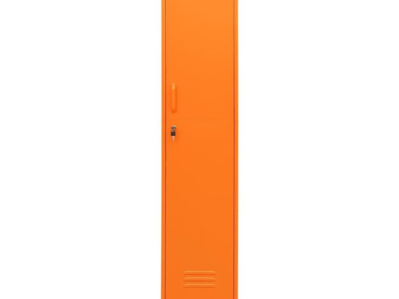 Billede 3 - Skab i stål - 35 × 46 × 180 cm, orange opbevaringsskab med lås