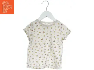 Kortærmet T-shirt med blomsterprint fra Lindex (str. 98)