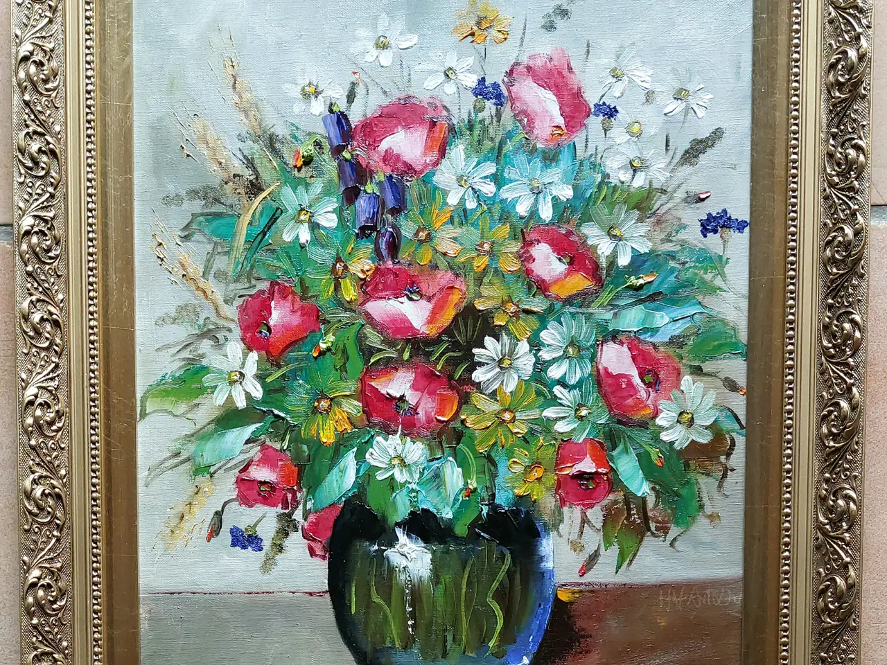 Billede 1 - HARRIET HANSEN - ( 1920 - 1987 ) - oliemaleri