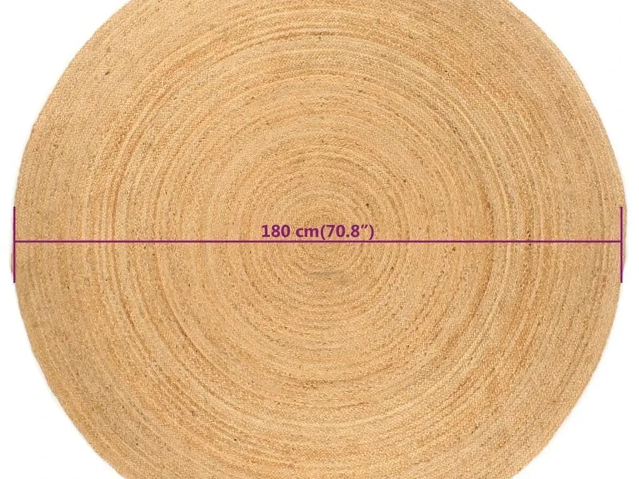 Billede 6 - Gulvtæppe 180 cm flettet jute rundt