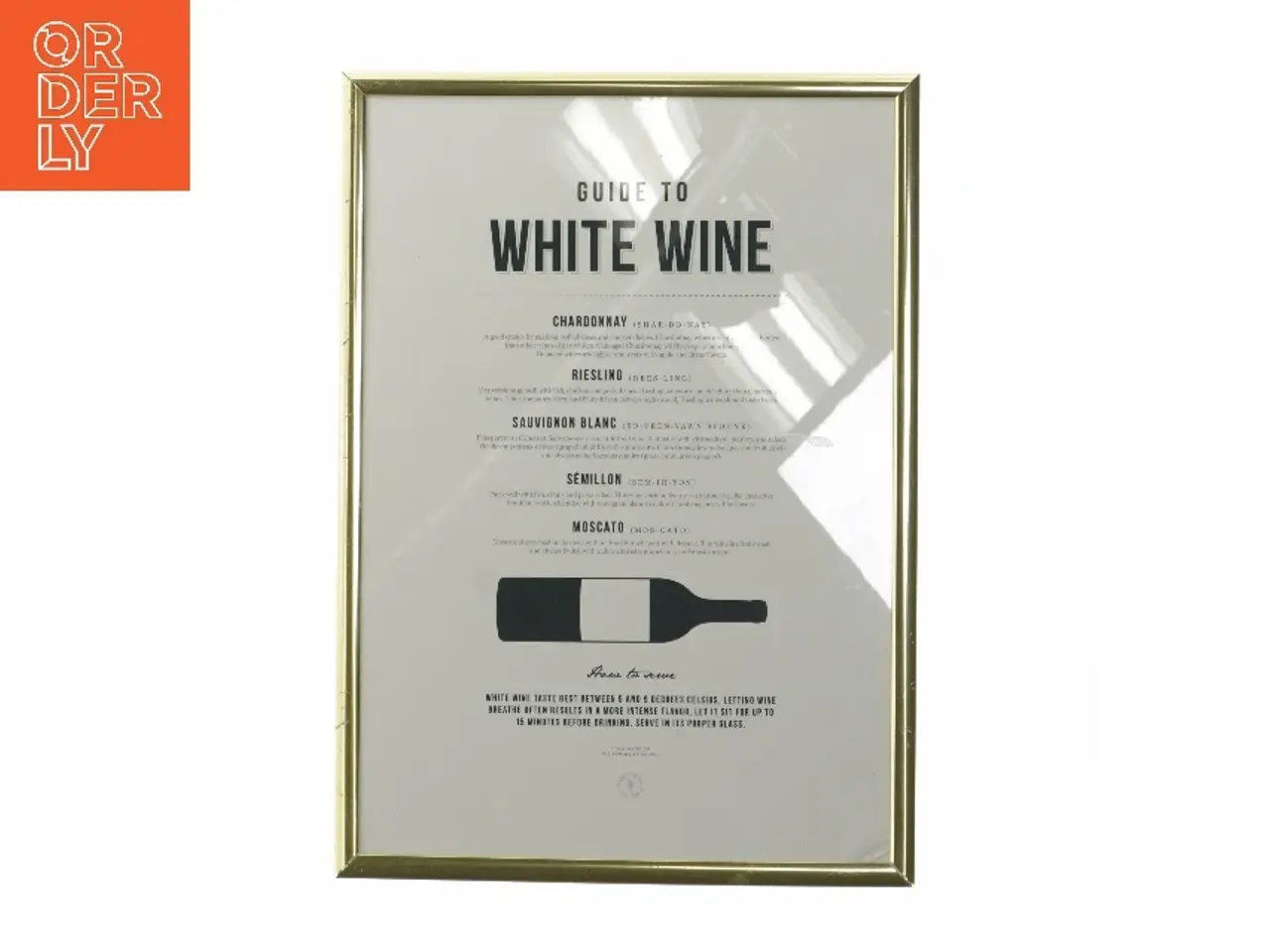 Billede 1 - Vinguide plakat i ramme (str. 22x31 cm)