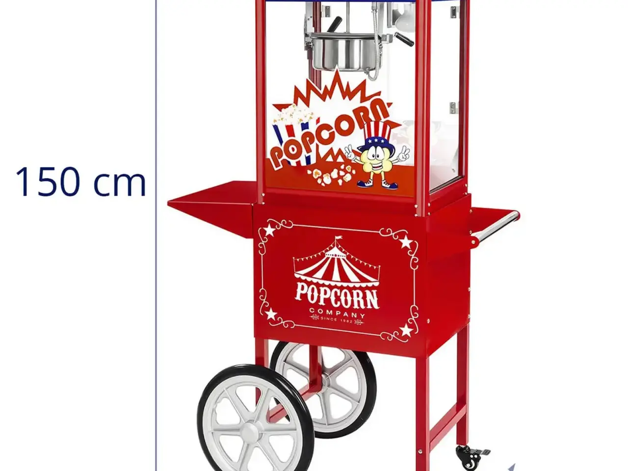 Billede 14 -  Popcornmaskine med vogn USA 88 L – 1600 W – rød