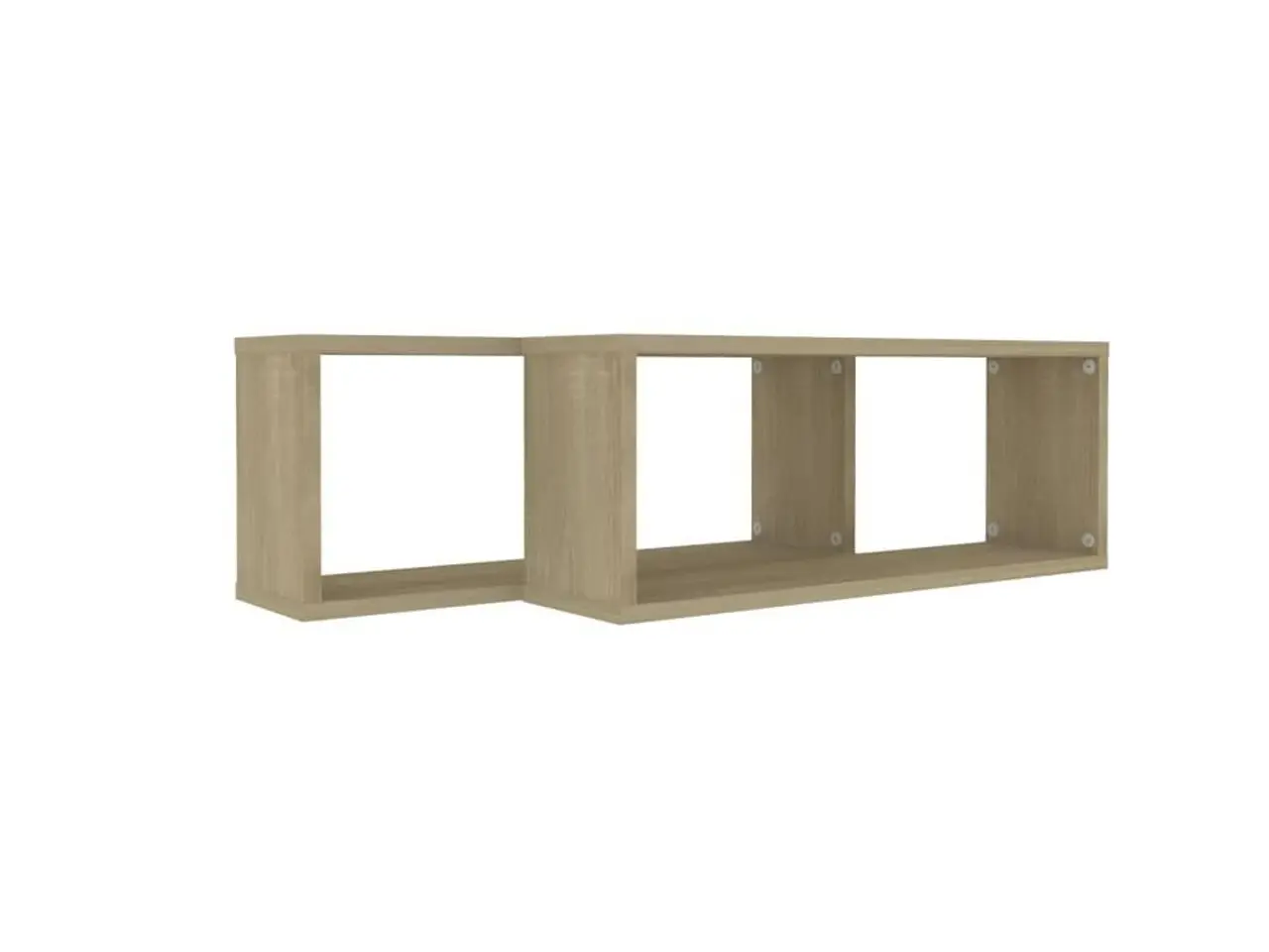 Billede 7 - Væghylder 2 stk. kubeformede 60 x 15 x 23 cm - sonoma-eg