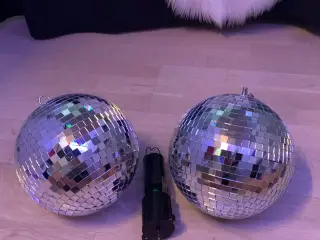 Disco kugle 2 stk m lys Ø 20 cm