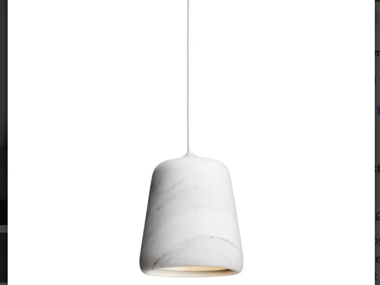 Billede 2 - New Works Material Pendel Hvid marmor