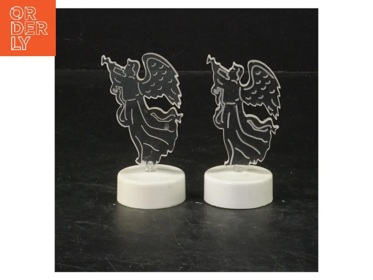 Billede 1 - LED dekorationsengel (str. 8 cm. 2 styk)