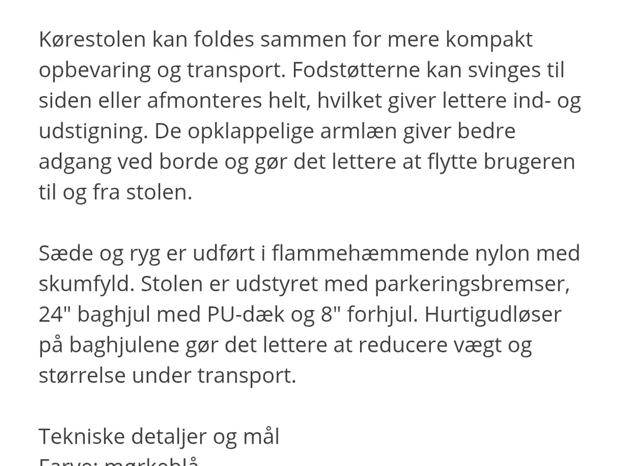 Billede 3 - Kørestol model Dallas