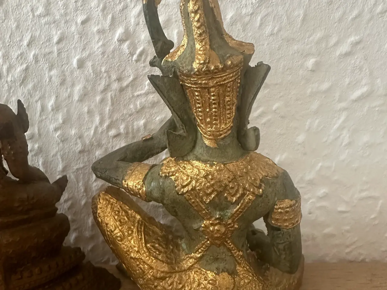 Billede 8 - 3 flotte orientalske metalfigurer – Buddha & musik