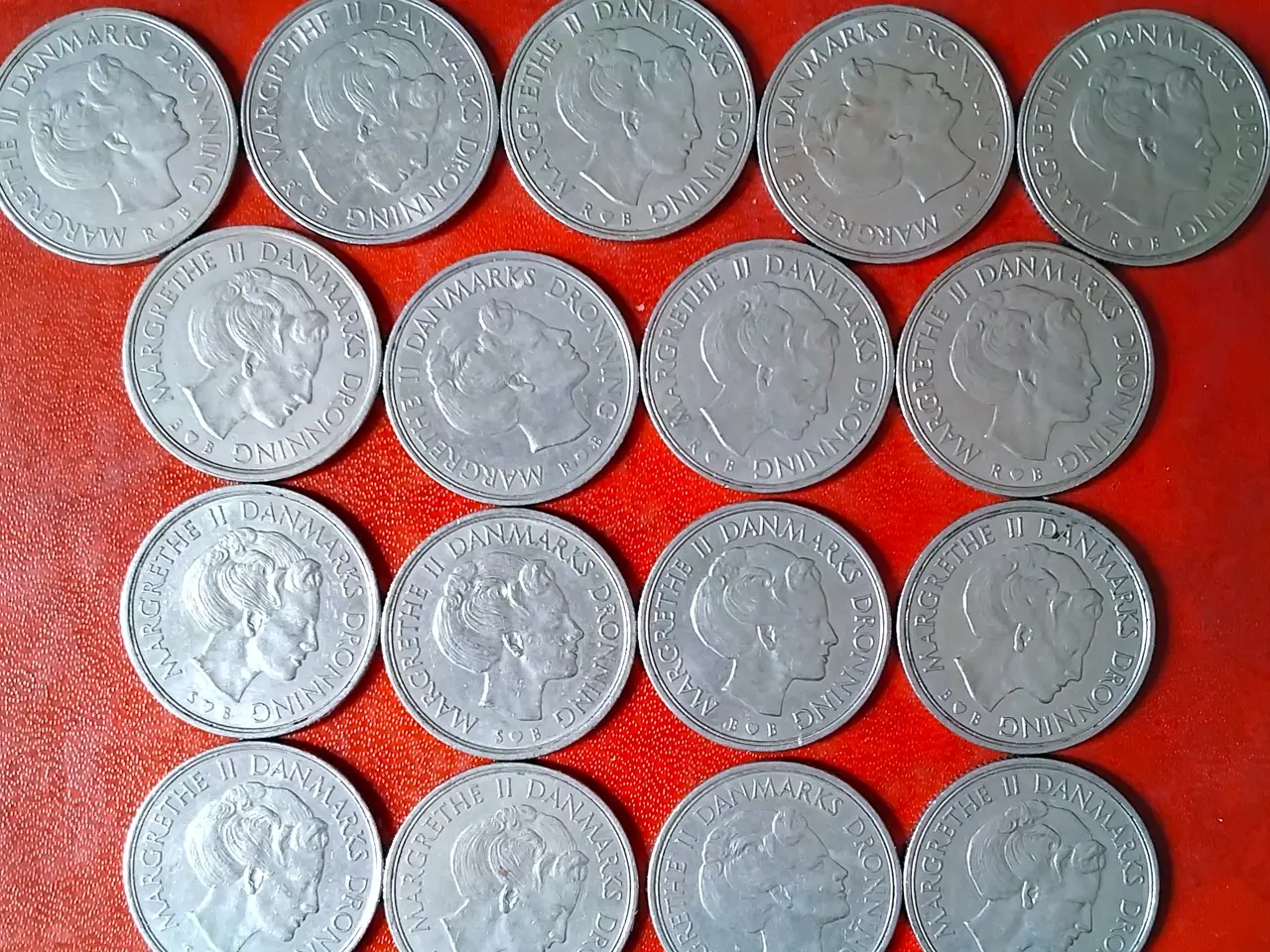 Billede 1 - MARGRETHE II 1 KR KRONE 1973 - 1989 KOMPLET 17 Stk