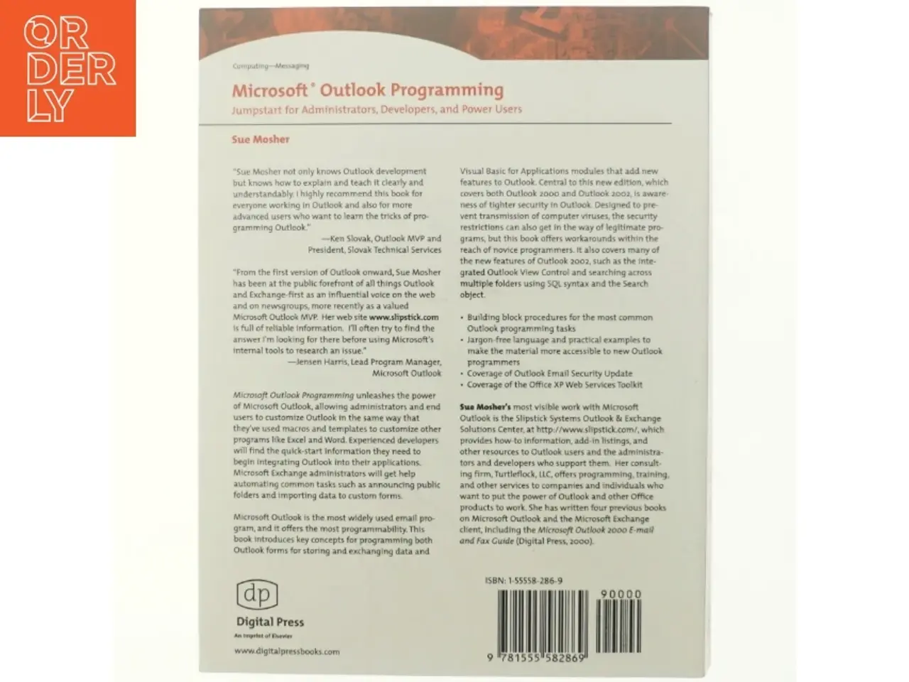 Billede 3 - Microsoft Outlook Programming : jumpstart for administrators, developers, and power users af Sue Mosher (Bog)