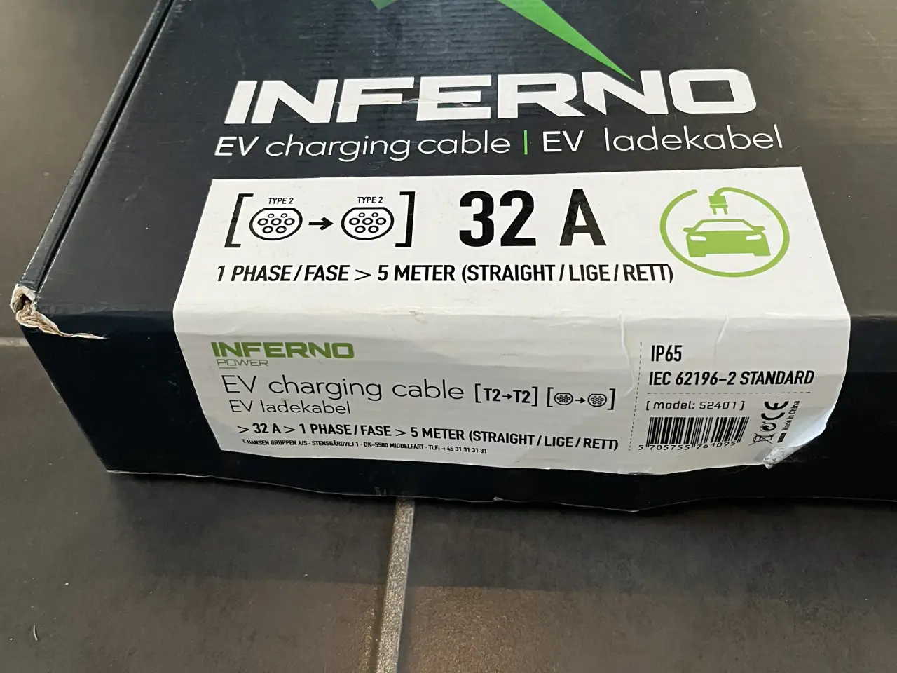 Billede 2 - Ladekabel 1 faset 5 meter 