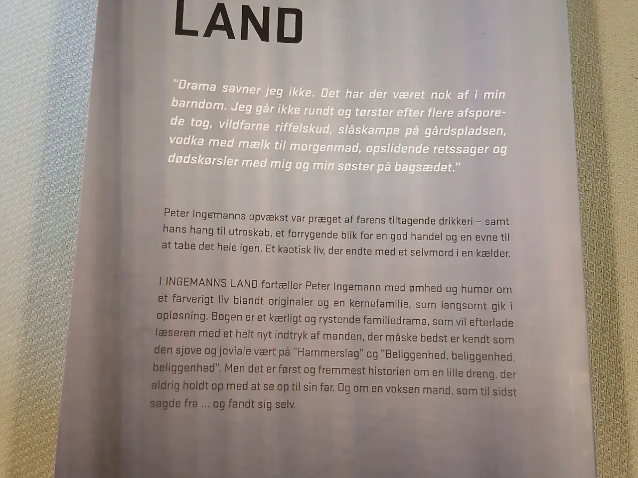 Billede 2 - Bog " Ingemanns Land"