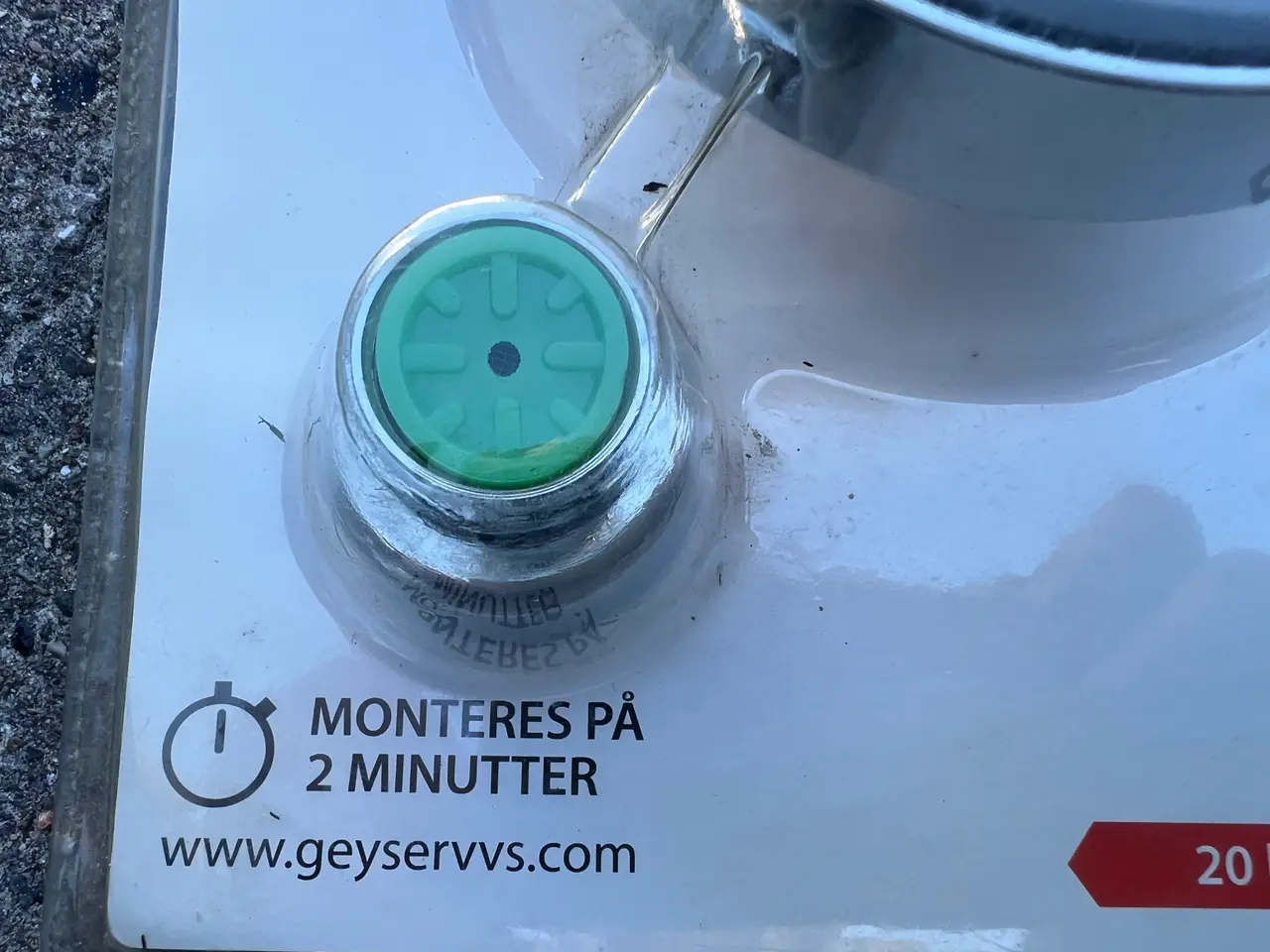 Billede 4 - Ny Geyser Vandbesparende Rundt Brusehoved