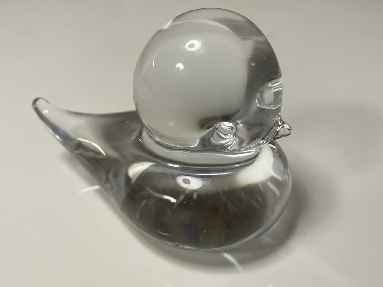 Billede 2 - Brevpresser i glas fugl