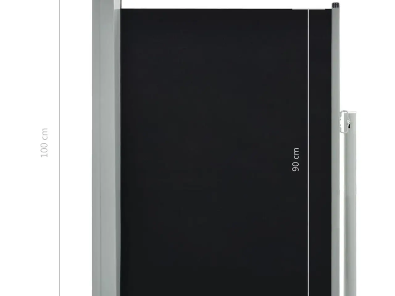 Billede 8 - Sammenrullelig sidemarkise til terrassen 100 x 300 cm sort