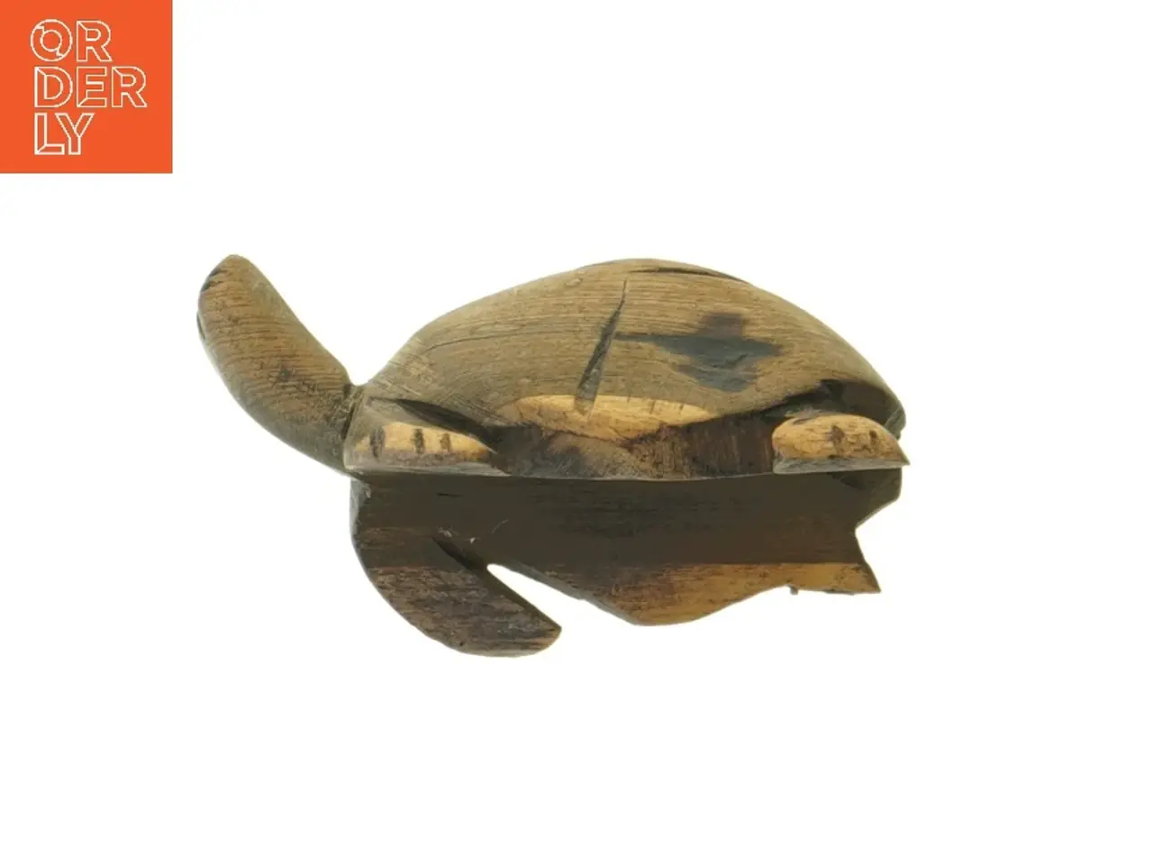 Billede 5 - Håndskåret træskildpadde (str. 10 cm)