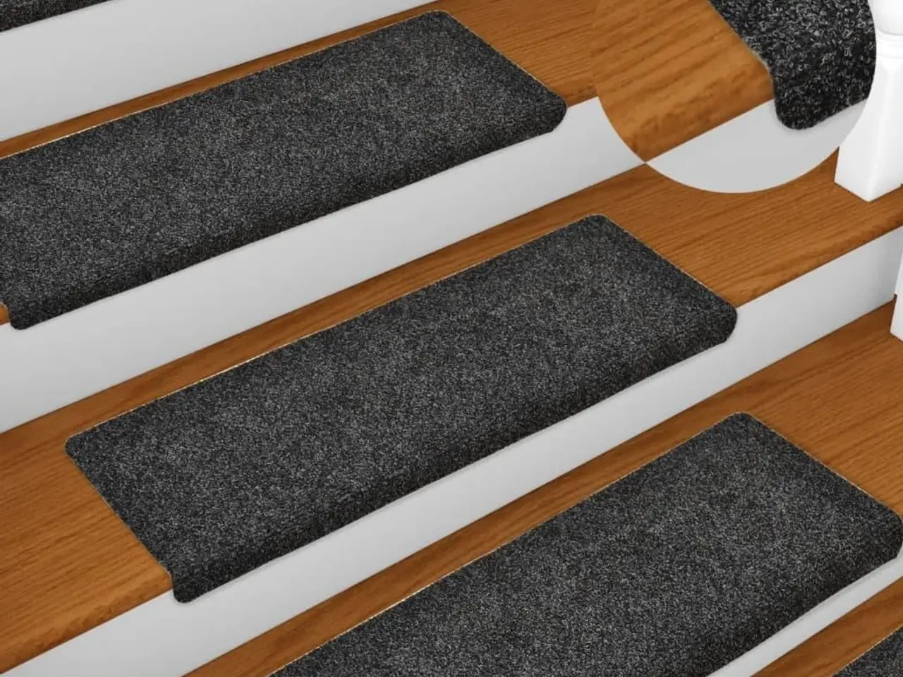 Billede 1 - Trappemåtter 15 stk. 65 x 21 x 4 cm - mørkegrå