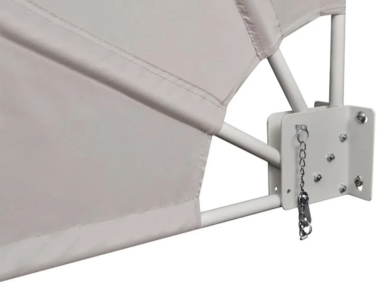 Billede 6 - Sammenklappelig sidemarkise til altan - creme 140 x 140 cm