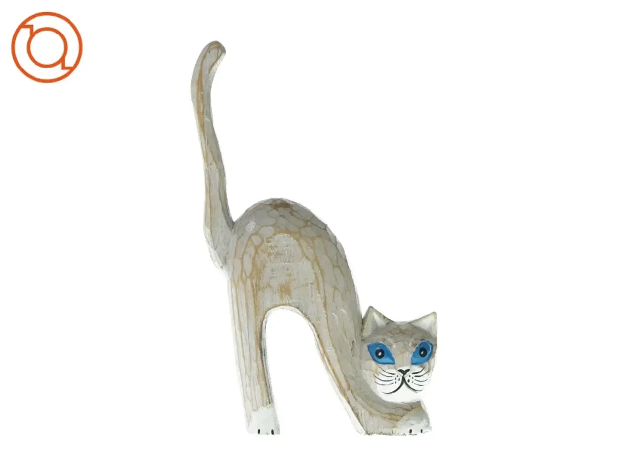 Billede 2 - Træskulptur kat