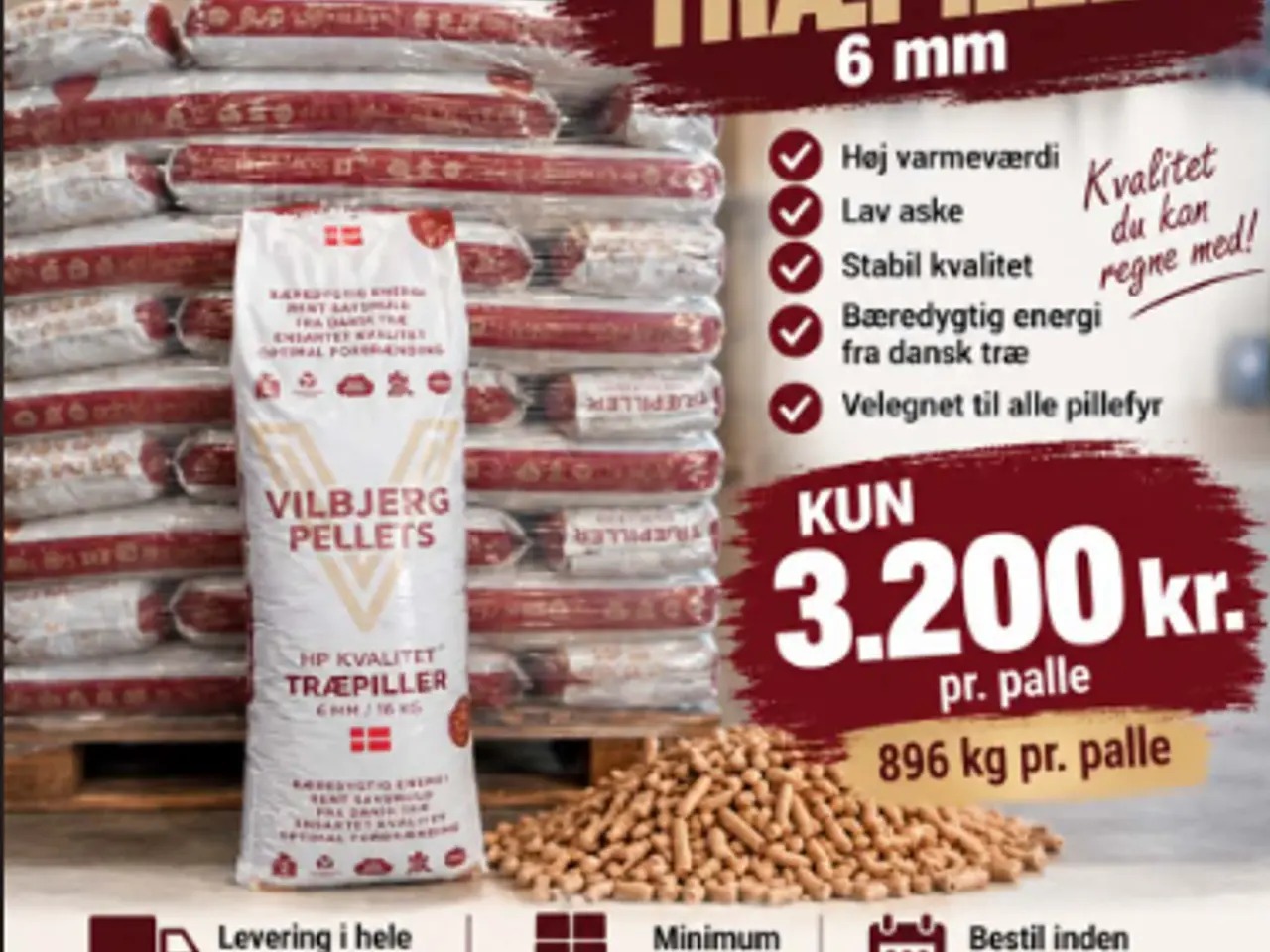 Billede 1 - Træpiller - Svensk nåletræ - Høj Kvalitet.
