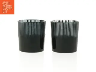 Sæt af to mørke dekorative glasstager (str. 8 cm)