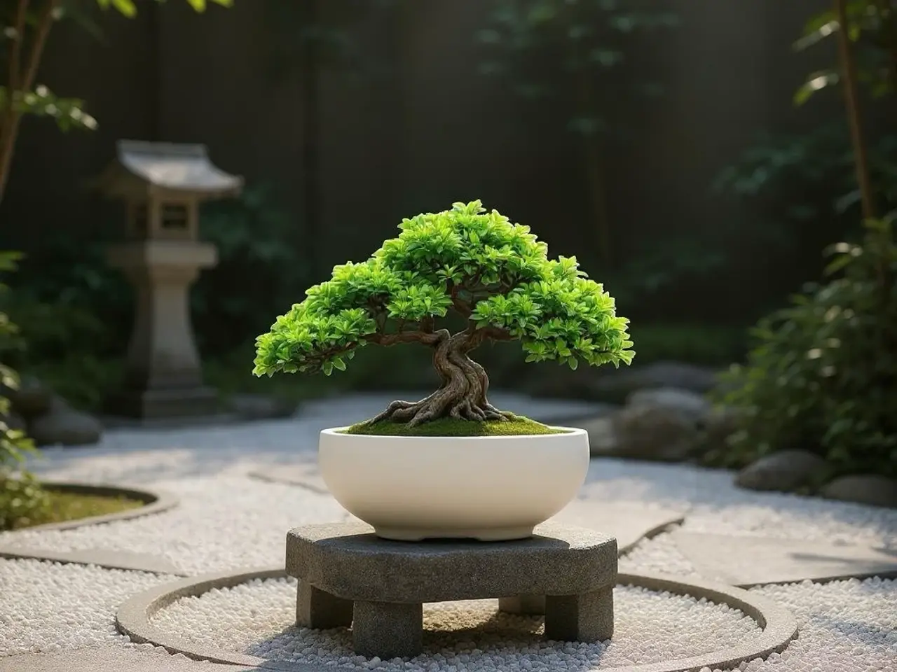 Billede 2 - Hvid Bonsai skål i minimalistisk design