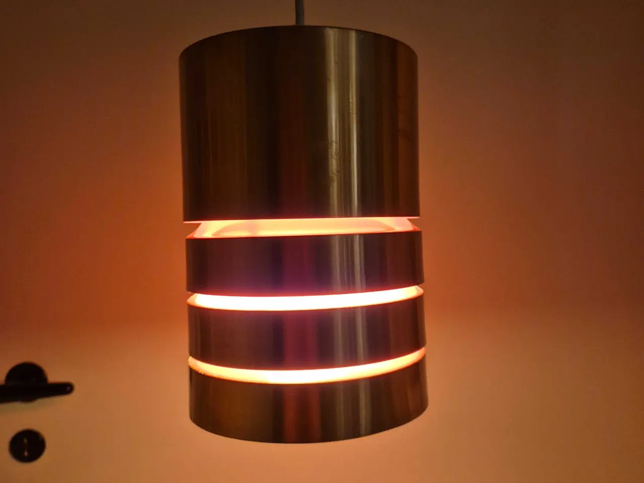 Billede 3 - Cylindriske kobberfarvede retrolamper
