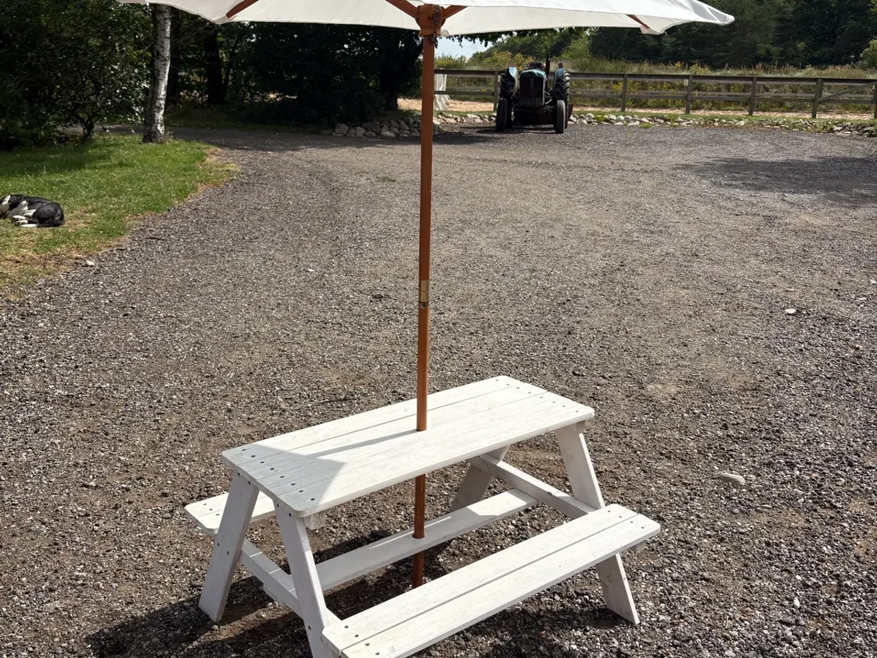 Billede 1 - Børne bænk/bord med parasol