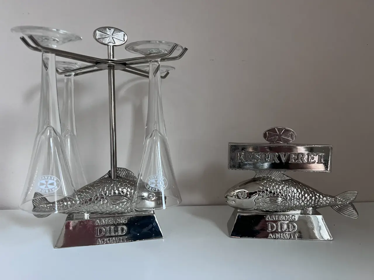 Billede 2 - Ålborg akvavit snapseglas holder inkl skilt 