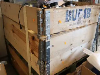 Komplet palle med gearmotorere TRANSTECNO samt sensor BAUMER