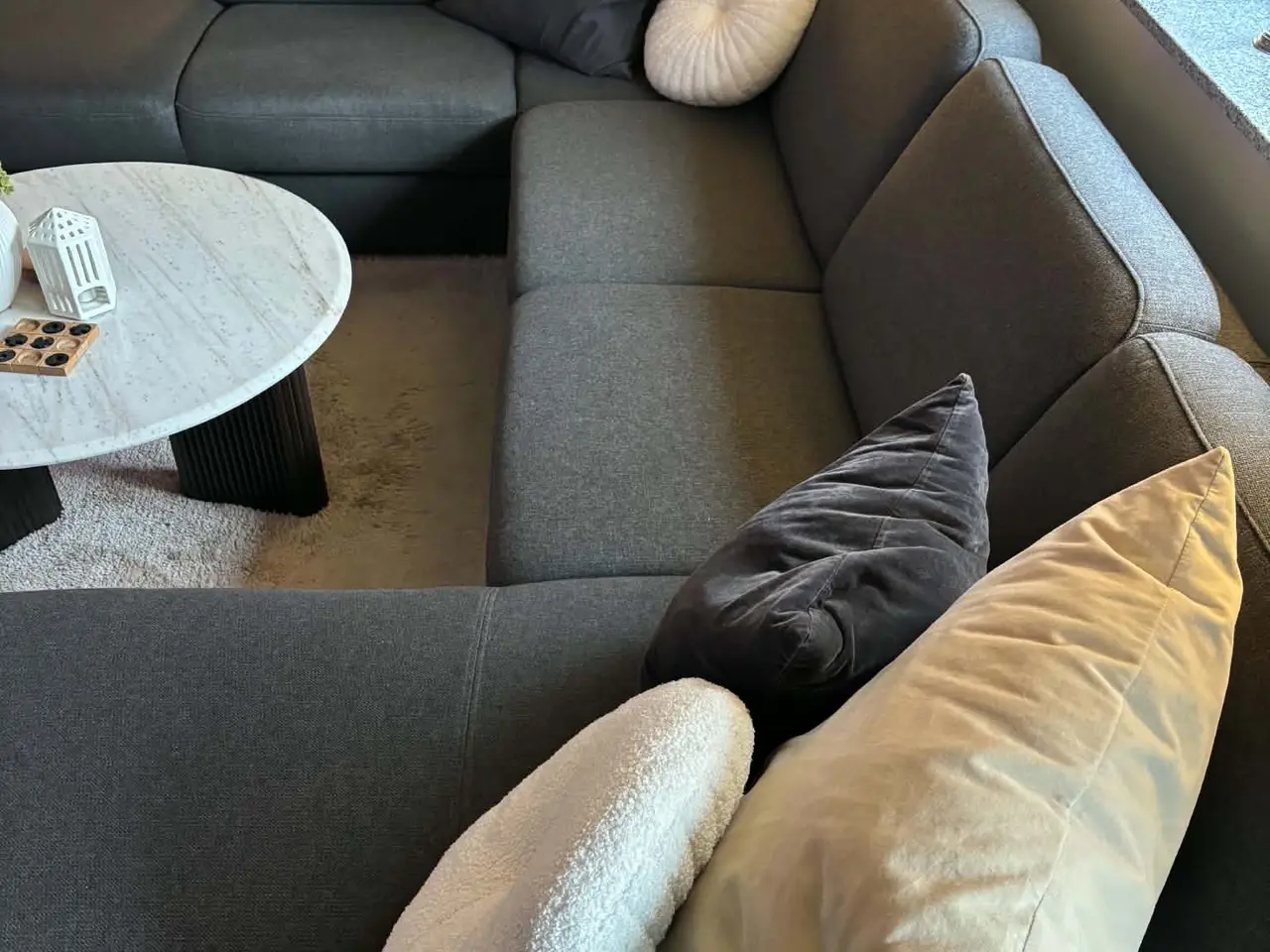 Billede 4 - U-Sofa mørkegrå - næsten som ny
