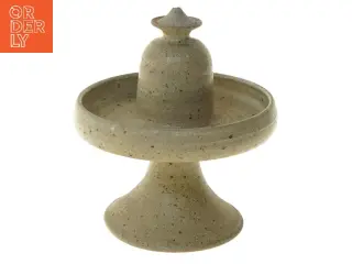 Keramisk lysestage med låg (str. 17 cm)