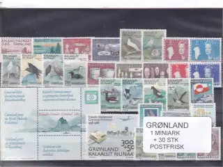 Grønland - 1 Miniark + 30 Stk. - Postfrisk