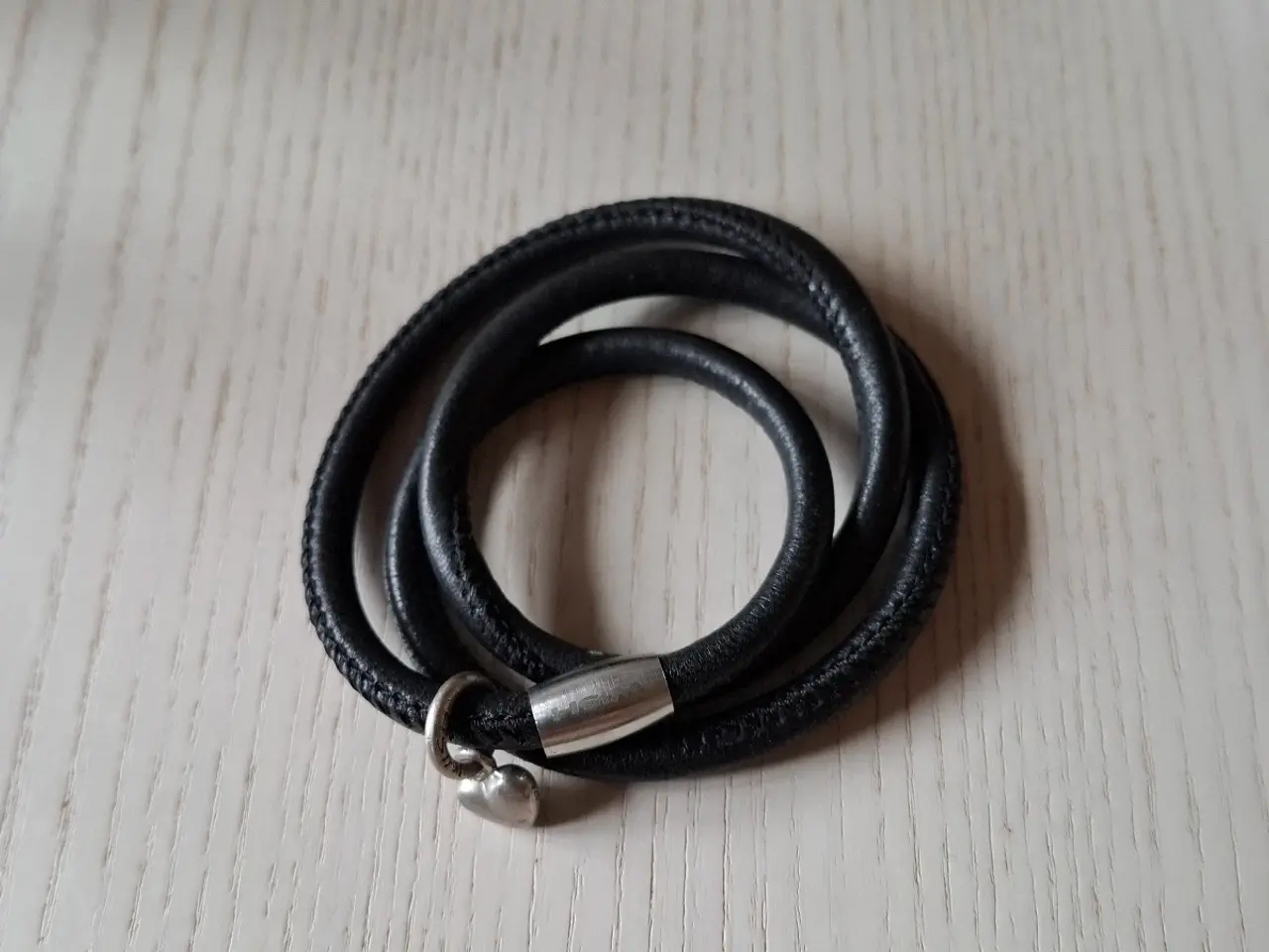 Billede 1 - Sort HSIM læder armbånd