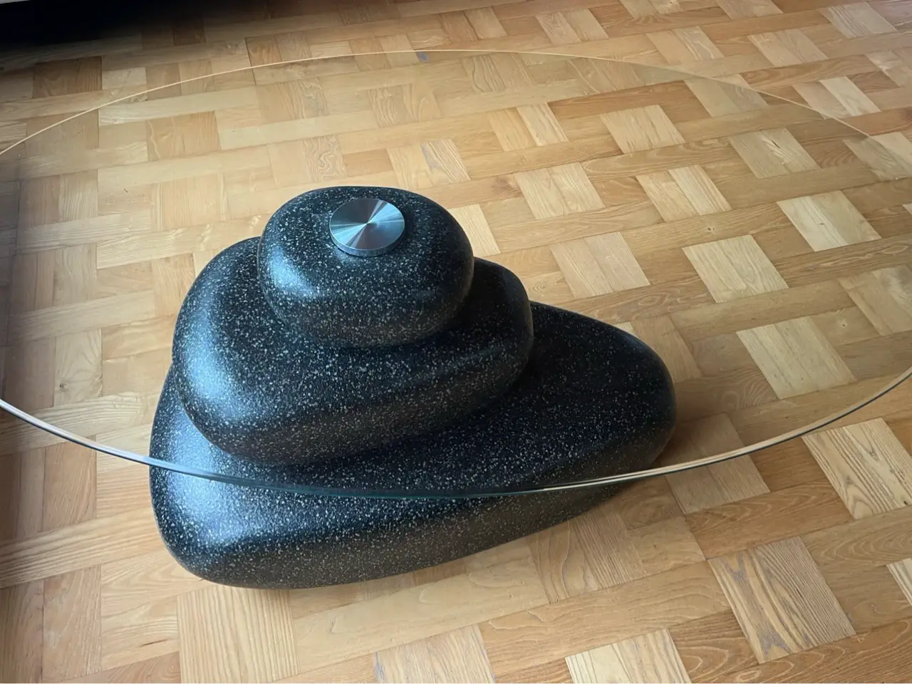 Billede 2 - Sofabord glas med stenbrud