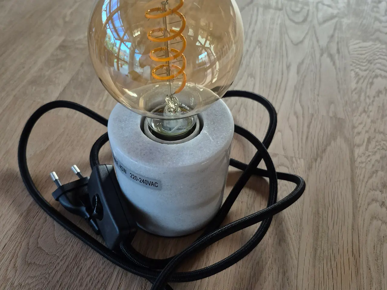 Billede 1 - Bordlampe på marmorfod