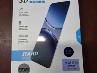 Samsung S25 Ultra skærmbeskyttelse med privacy.